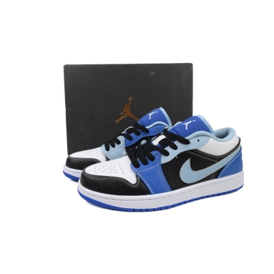 AQ Air Jordan 1 Low White Blue Black 02