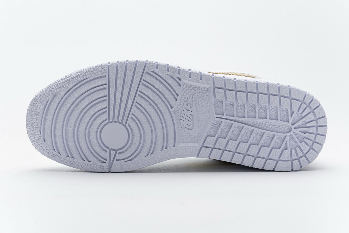 AQ Air Jordan 1 Low White Metallic Gold