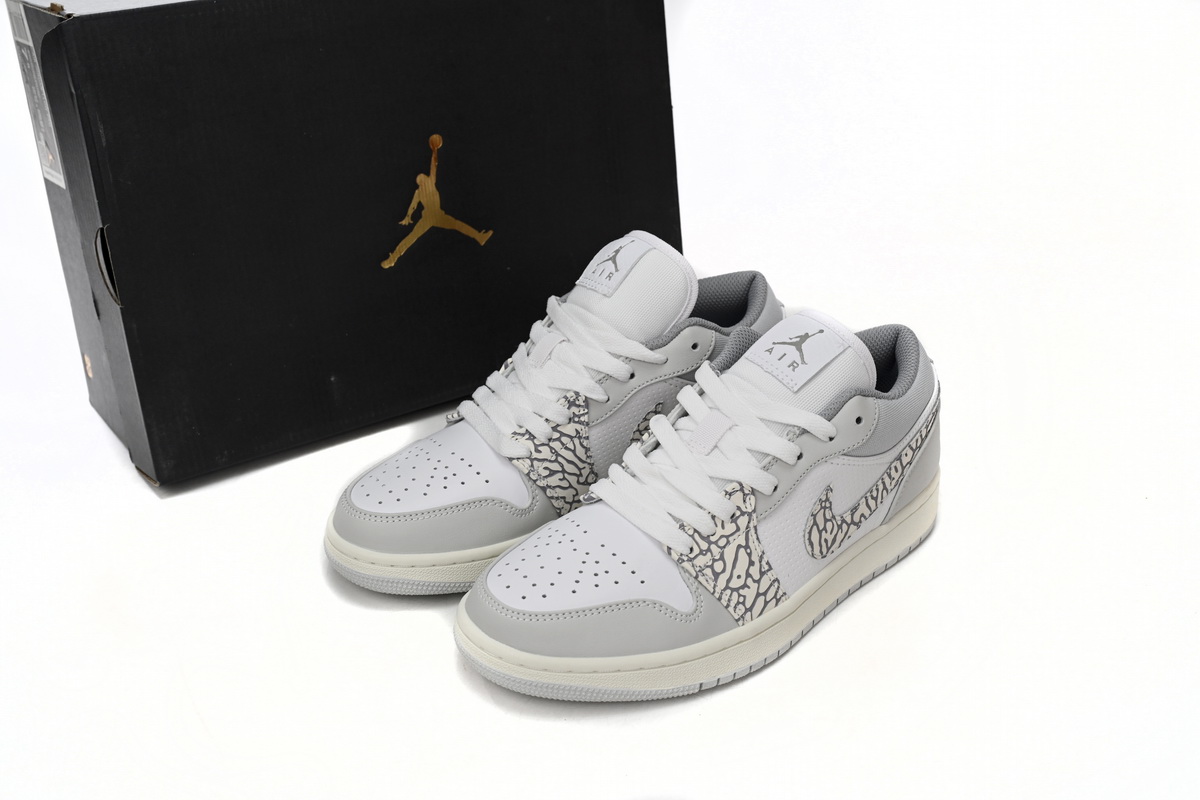 AQ Air Jordan 1 Low PRM Elephant Print
