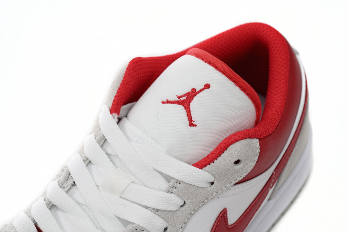 AQ Air Jordan 1 Low Light Smoke Grey Gym Red