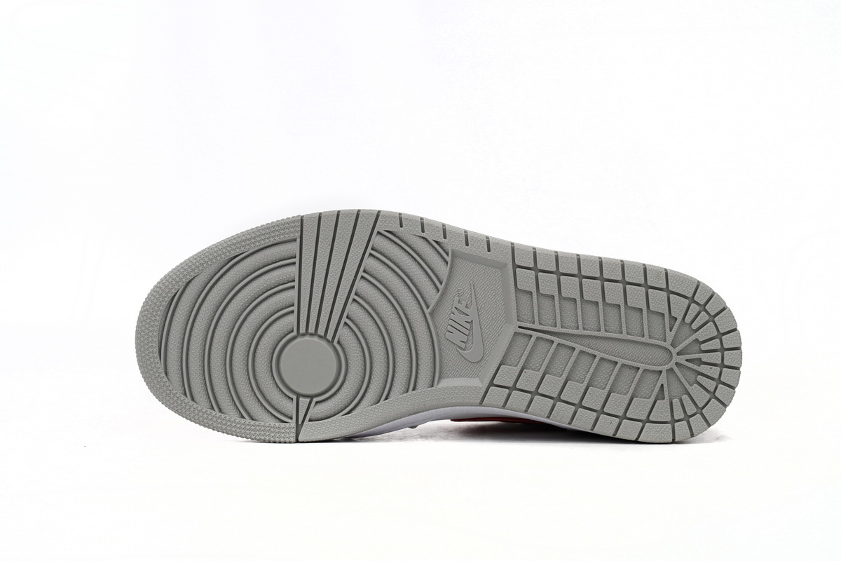 AQ Air Jordan 1 Low Light Smoke Grey Gym Red