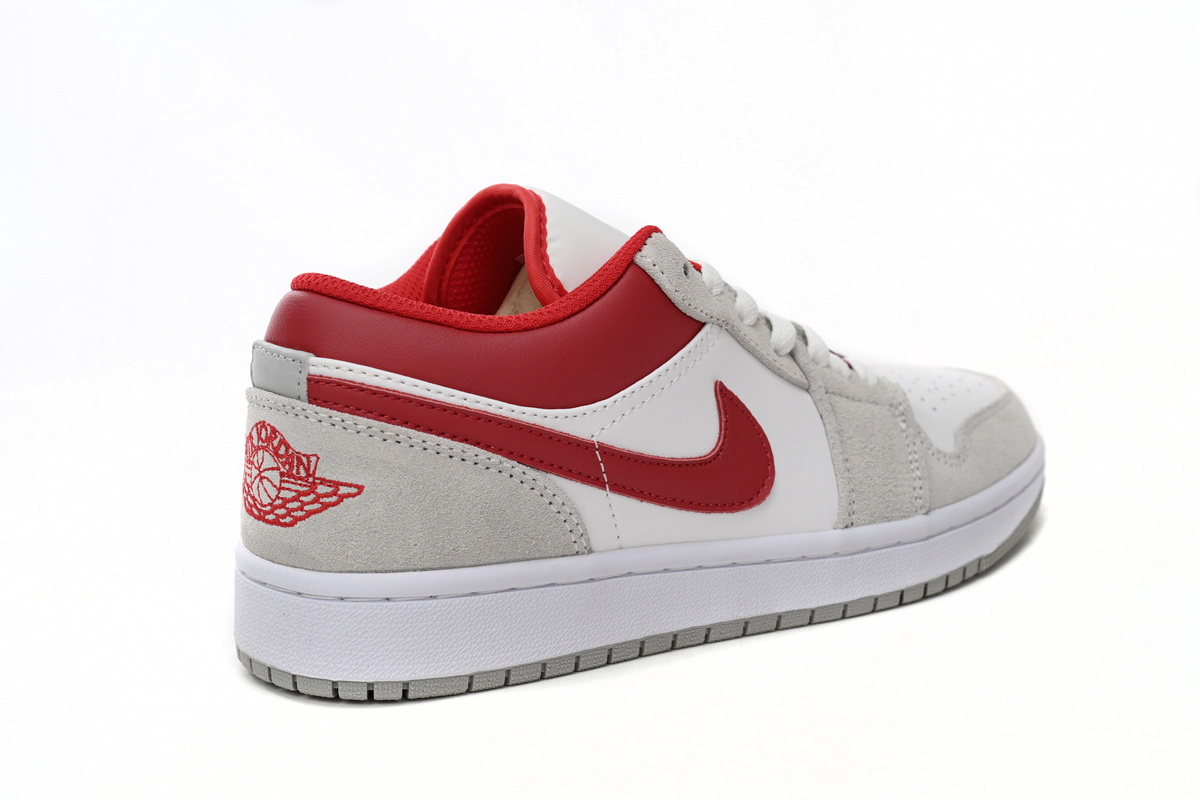 AQ Air Jordan 1 Low Light Smoke Grey Gym Red