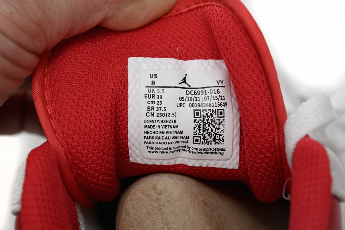 AQ Air Jordan 1 Low Light Smoke Grey Gym Red