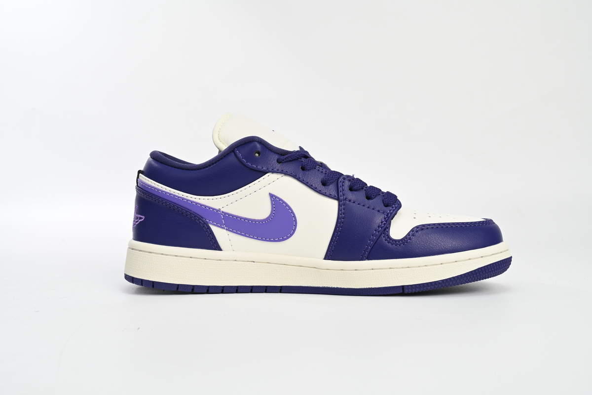 AQ Travis Scott x Air Jordan 1 Low Sail White Purple
