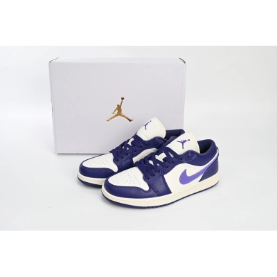 AQ Travis Scott x Air Jordan 1 Low Sail White Purple 02