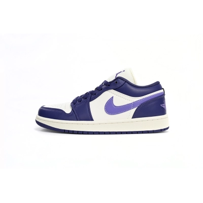 AQ Travis Scott x Air Jordan 1 Low Sail White Purple 01