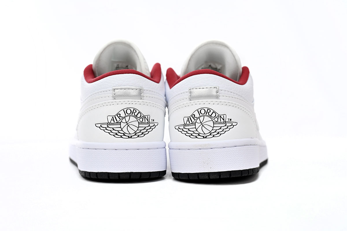 AQ Air Jordan 1 Low All-white Red