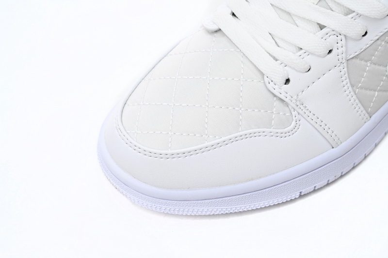 AQ Air Jordan 1 Low Quilted “Triple White”