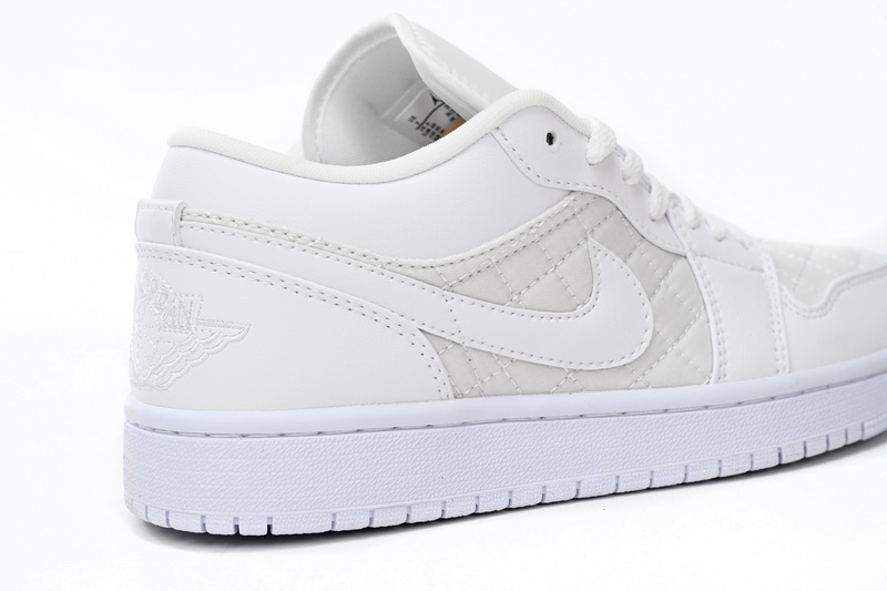 AQ Air Jordan 1 Low Quilted “Triple White”