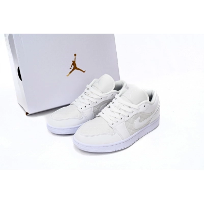 AQ Air Jordan 1 Low Quilted “Triple White” 02