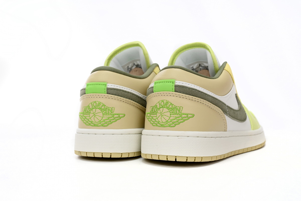 AQ Air Jordan aj1 Low Green White
