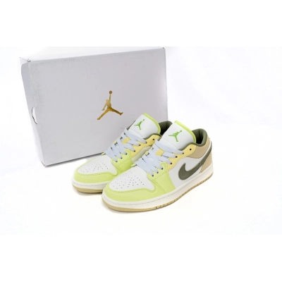 AQ Air Jordan aj1 Low Green White 02