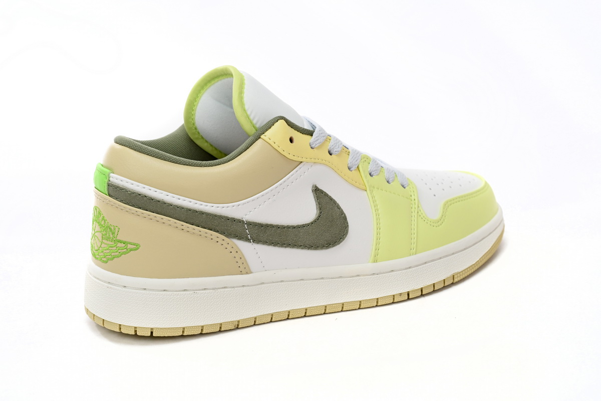 AQ Air Jordan aj1 Low Green White