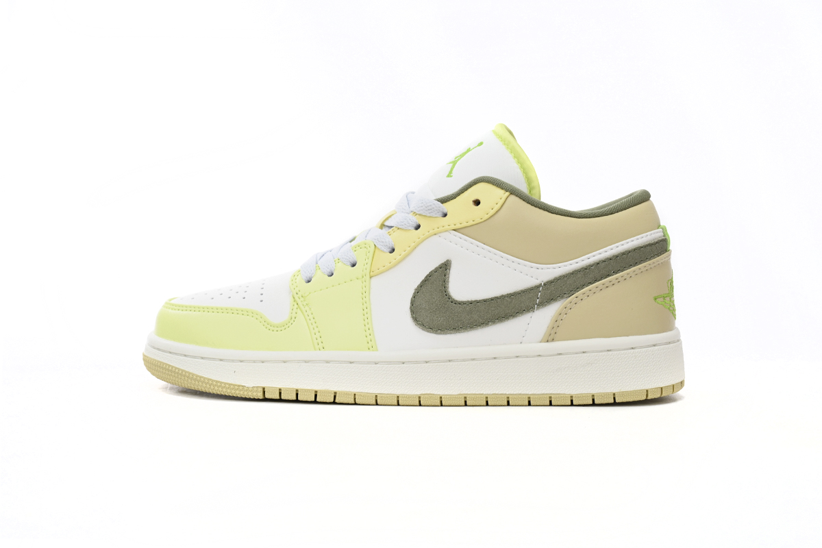 AQ Air Jordan aj1 Low Green White