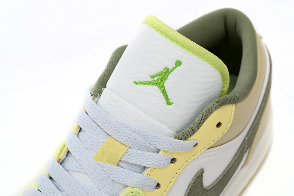 AQ Air Jordan aj1 Low Green White