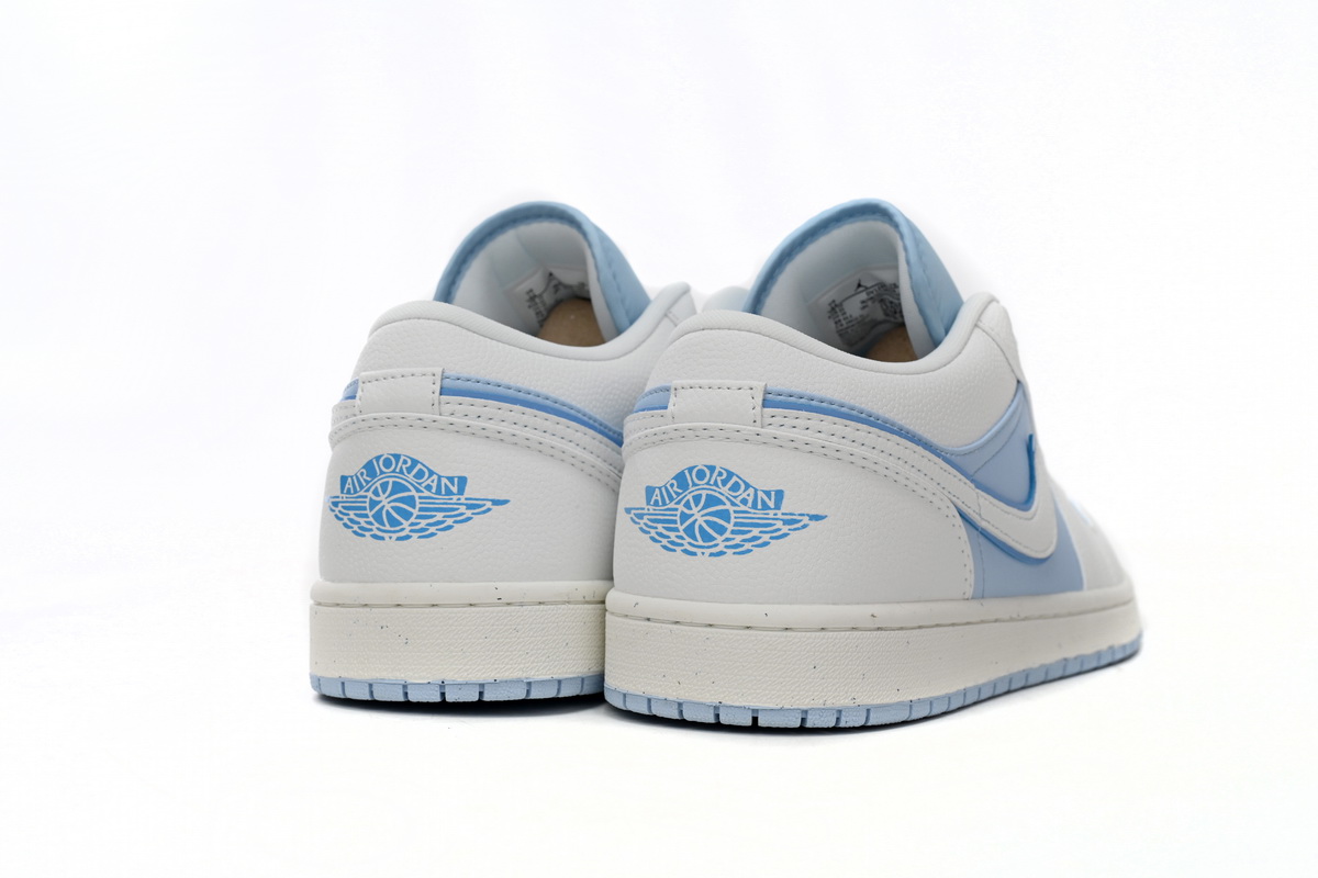 AQ Air Jordan 1 Low Light Blue And White
