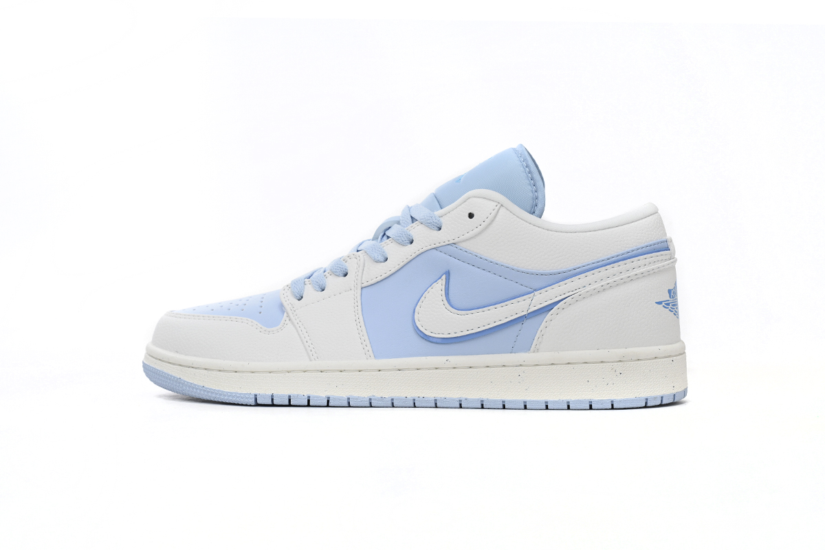 AQ Air Jordan 1 Low Light Blue And White