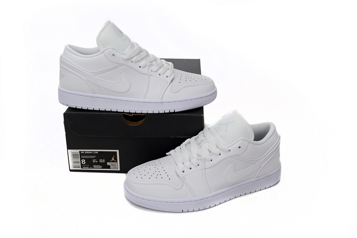 AQ Air Jordan 1 Low White Pure Platinum