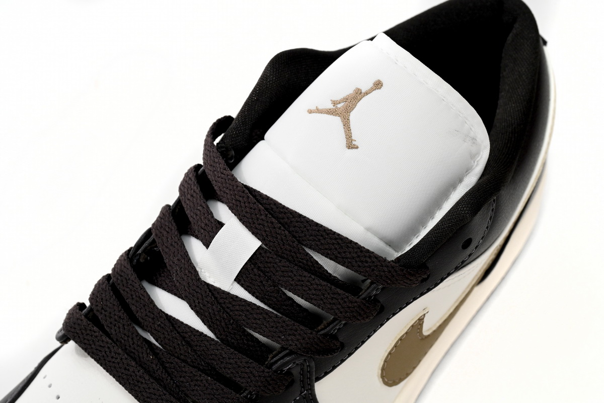 AQ Air Jordan 1 Low Black And White Brown