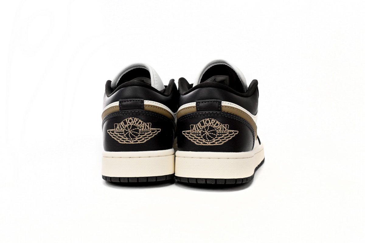 AQ Air Jordan 1 Low Black And White Brown