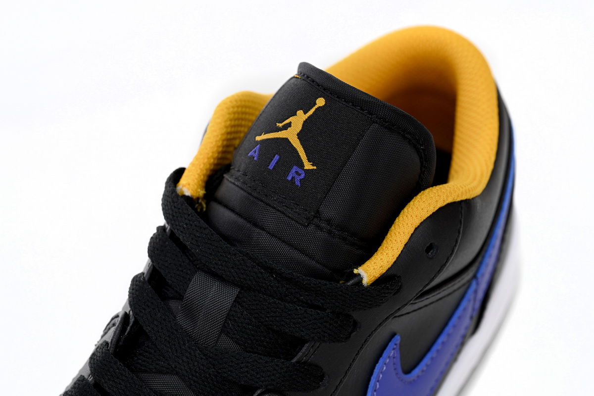 AQ Air Jordan aj1 Low Black Purple Yellow