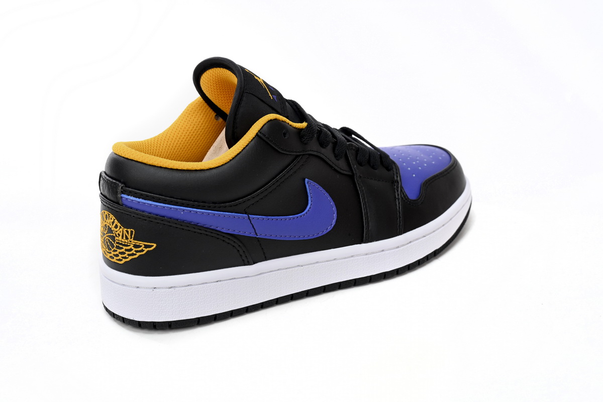 AQ Air Jordan aj1 Low Black Purple Yellow