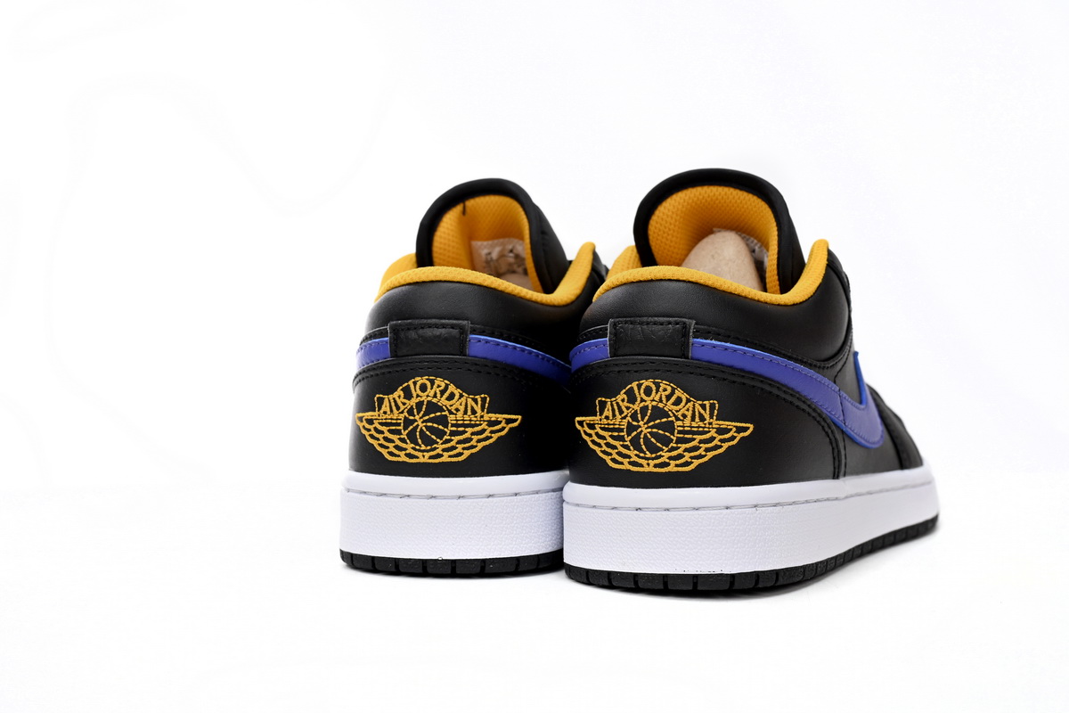 AQ Air Jordan aj1 Low Black Purple Yellow