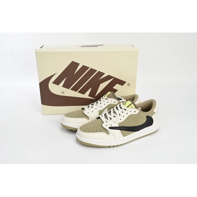 AQ Travis Scott x Air Jordan 1 Low Golf “Olive” 02