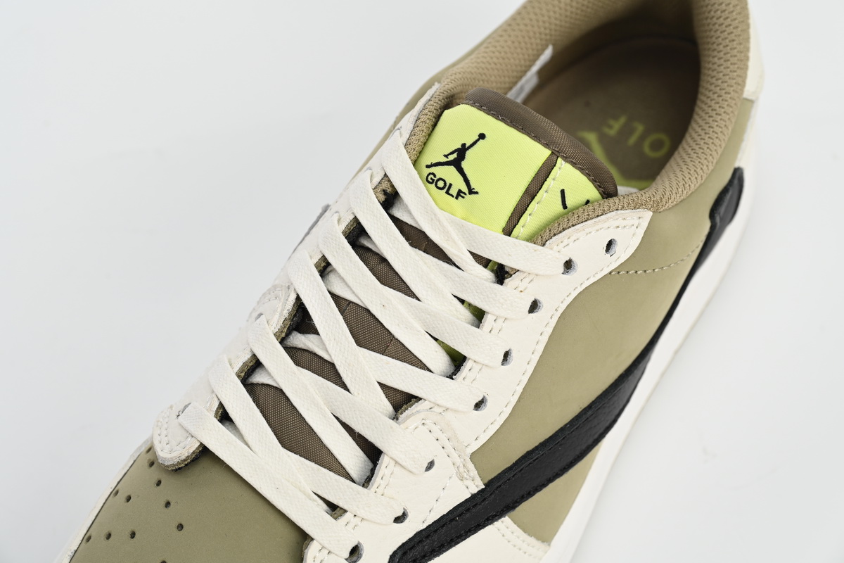 AQ Travis Scott x Air Jordan 1 Low Golf “Olive”