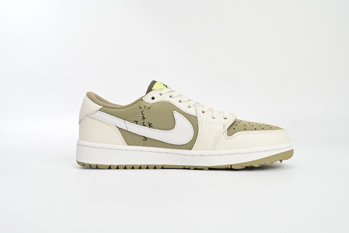 AQ Travis Scott x Air Jordan 1 Low Golf “Olive”