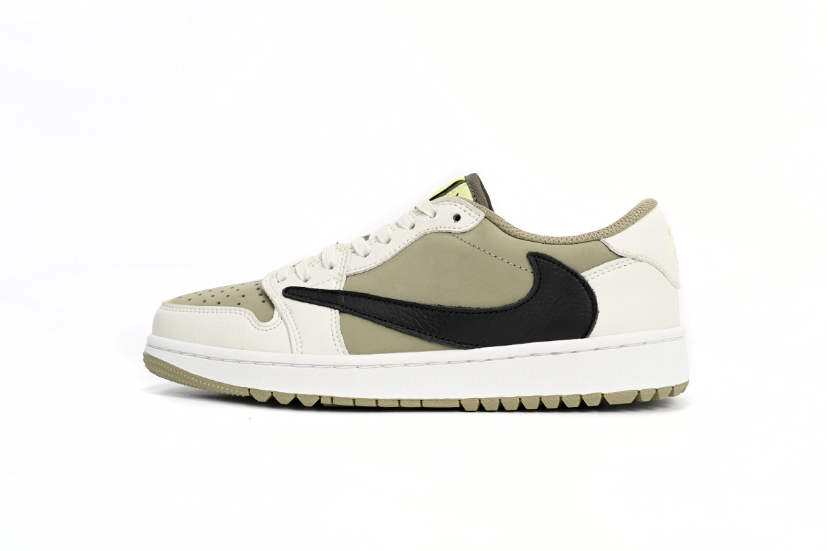 AQ Travis Scott x Air Jordan 1 Low Golf “Olive”