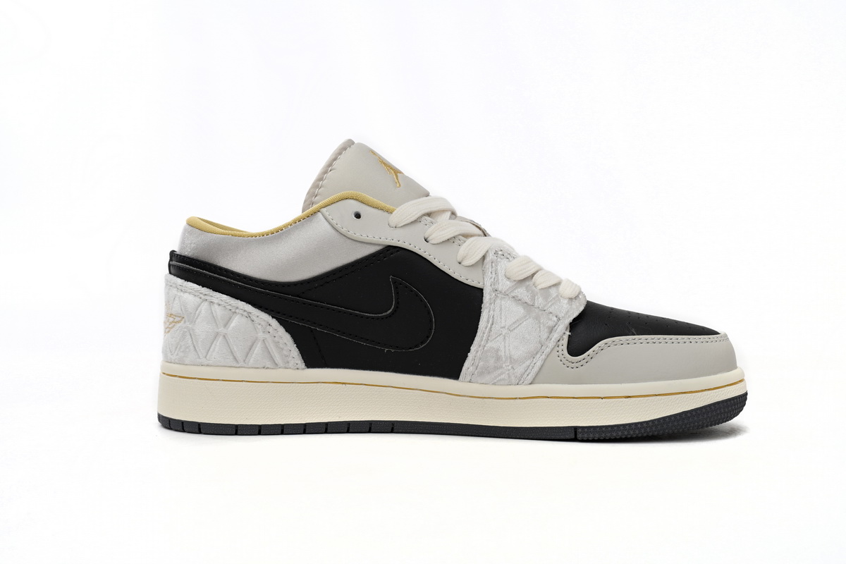 AQ Air Jordan 1 Low Black Grey Silk