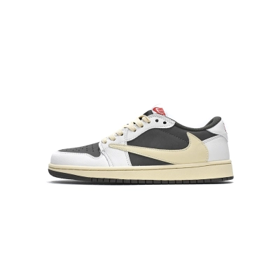 AQ Travis Scott x Air Jordan 1 Low White BrownBarb 01