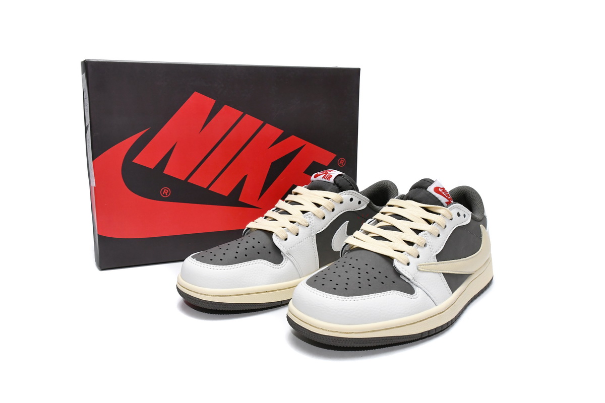 AQ Travis Scott x Air Jordan 1 Low White BrownBarb