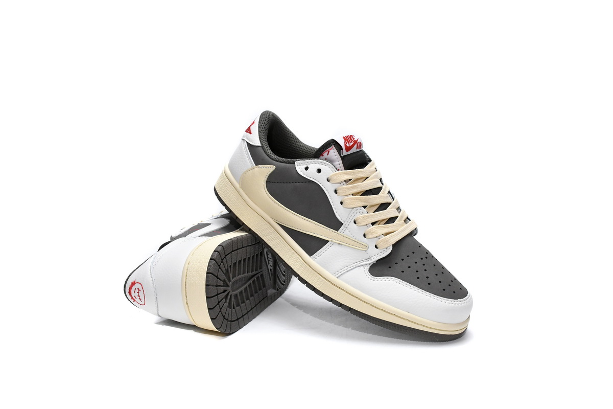 AQ Travis Scott x Air Jordan 1 Low White BrownBarb