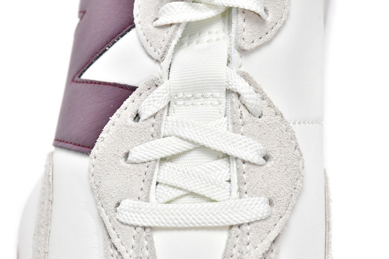 New Balance 327 White Dark Red