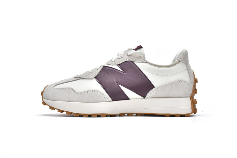 New Balance 327 White Dark Red