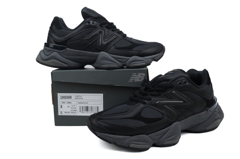 DB New Balance 9060 'Triple Black Leather'