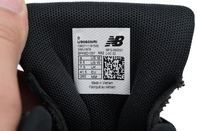 DB New Balance 9060 'Triple Black Leather'