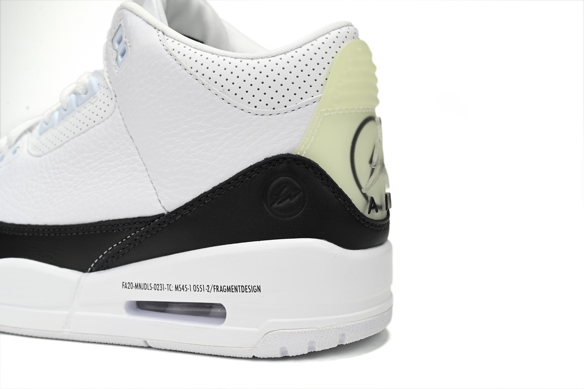 PB Fragment Air Jordan 3 White Black