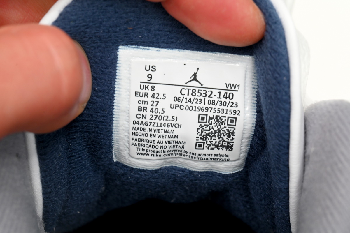 PB Air Jordan 3 "White Navy Cement"