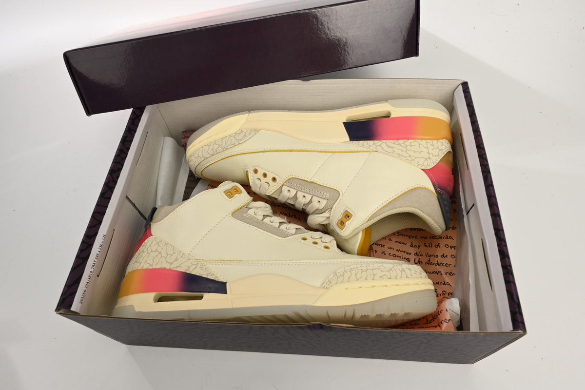 PB Balvin x Air Jordan 3 White Blue Red