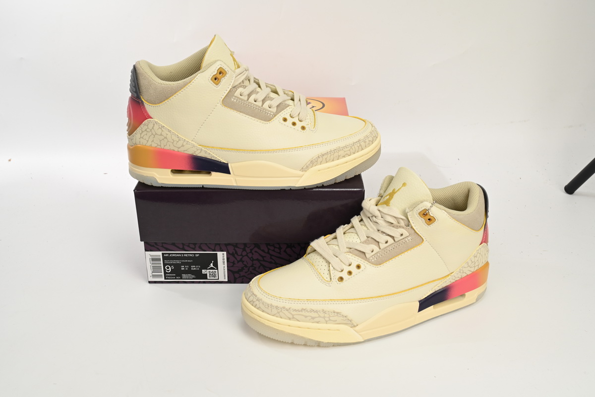 PB Balvin x Air Jordan 3 White Blue Red