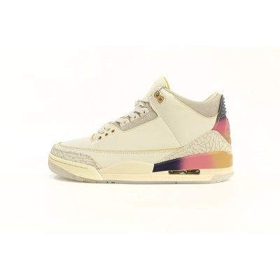 PB Balvin x Air Jordan 3 White Blue Red 01