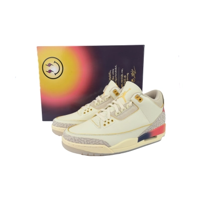 XH J Balvin x Air Jordan 3 White Blue Red 02