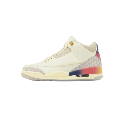 XH J Balvin x Air Jordan 3 White Blue Red 01