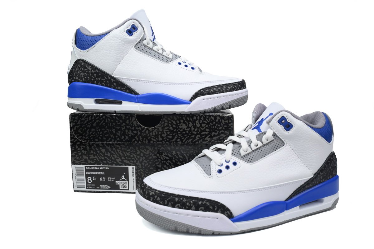 XH Air Jordan 3 Retro Racing Blue