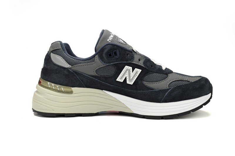 New Balance 992 White, black, and gray