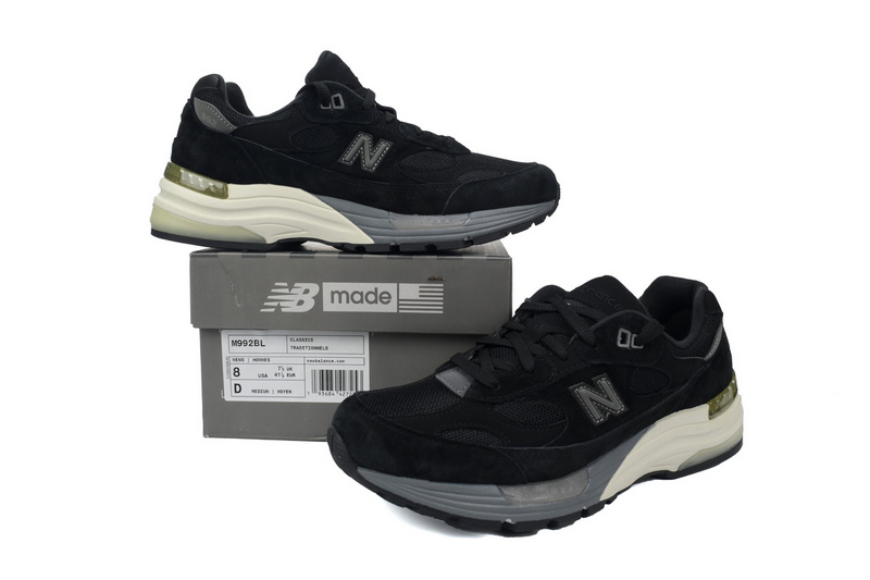 New Balance 992 Black Gray White
