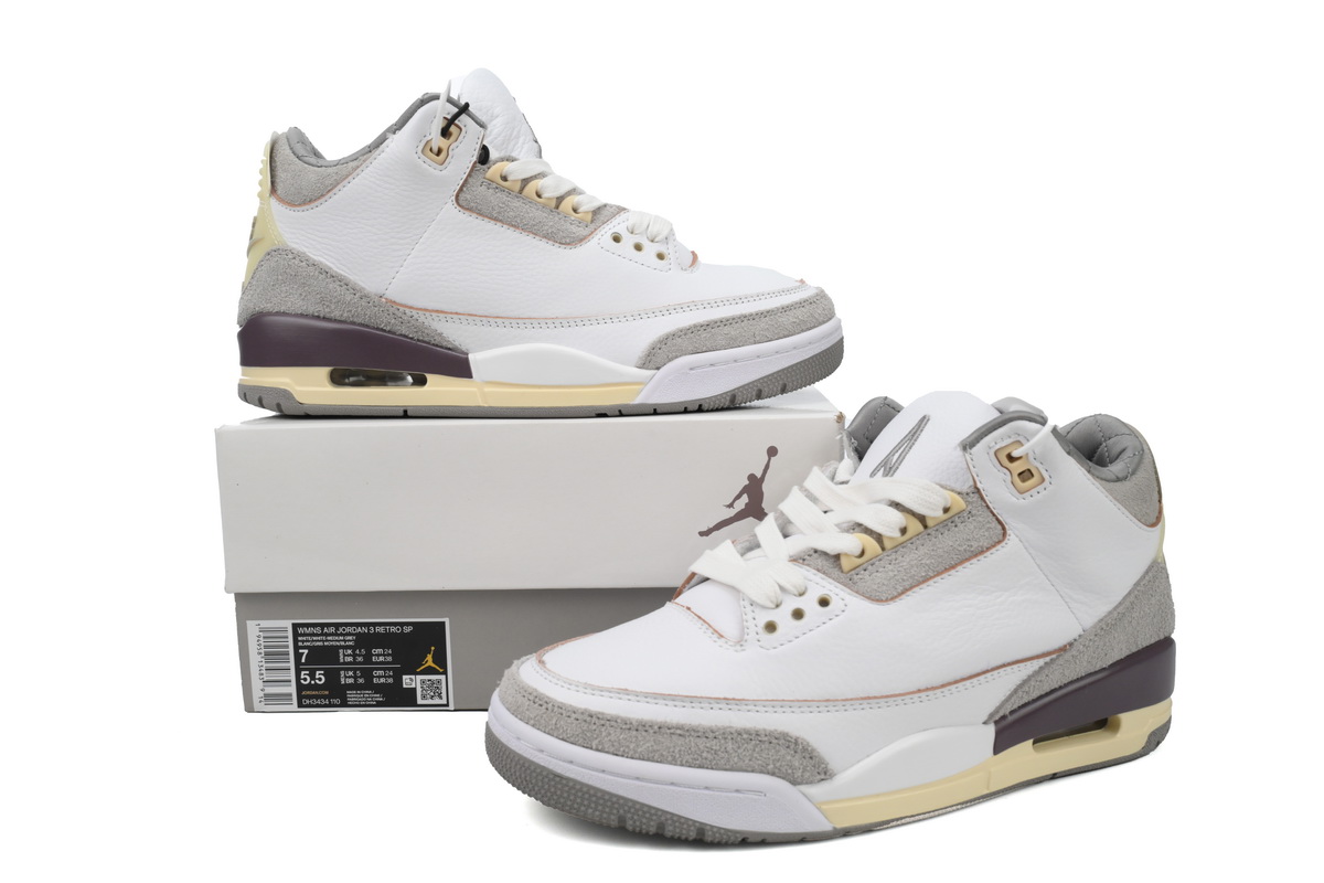 TS A Ma Maniere x Air Jordan 3 Retro SP Medium Grey